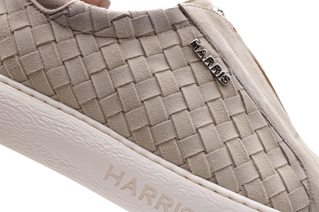 Zapatillas slip-on de piel tejida