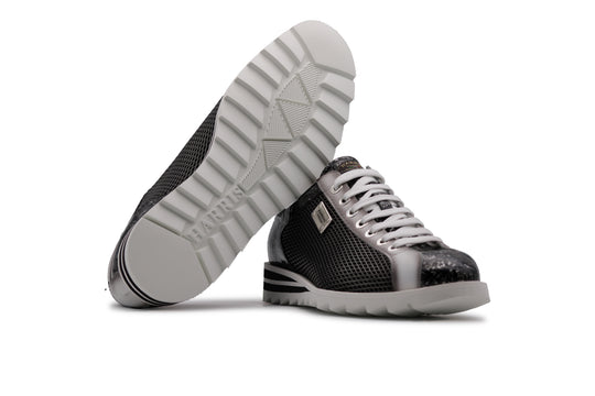 Sneakers effetto Coccodrillo e traforato