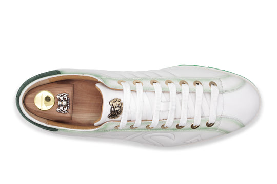 Sneaker in shaded leather and suede