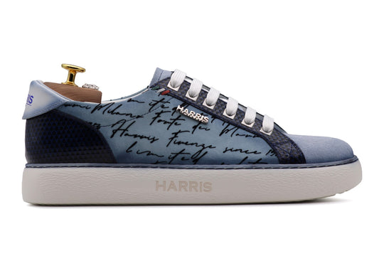 Wildleder-Sneakers und Writer-Details