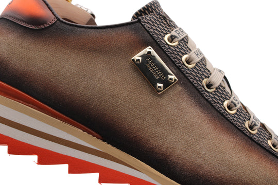 Textured and suede effect sneakers