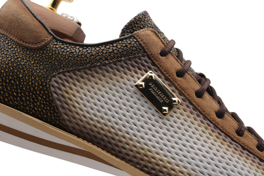 Perforated effect printed sneakers