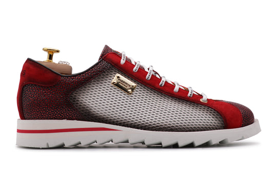Sneakers mit Perforationseffekt-Print