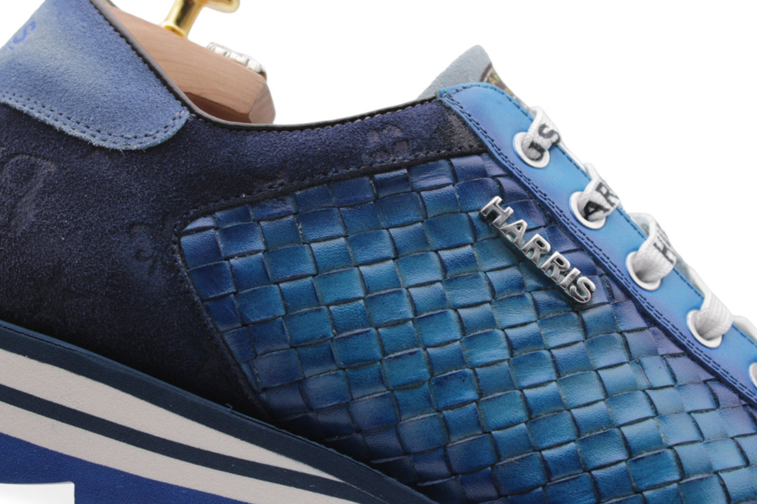 Woven suede sneakers