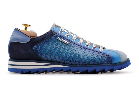 Woven suede sneakers