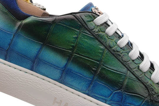 Deportivas de piel efecto cocodrilo