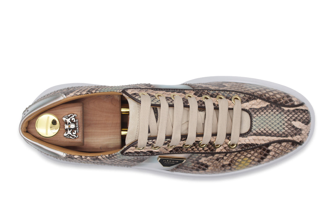 Multicolor python sneakers