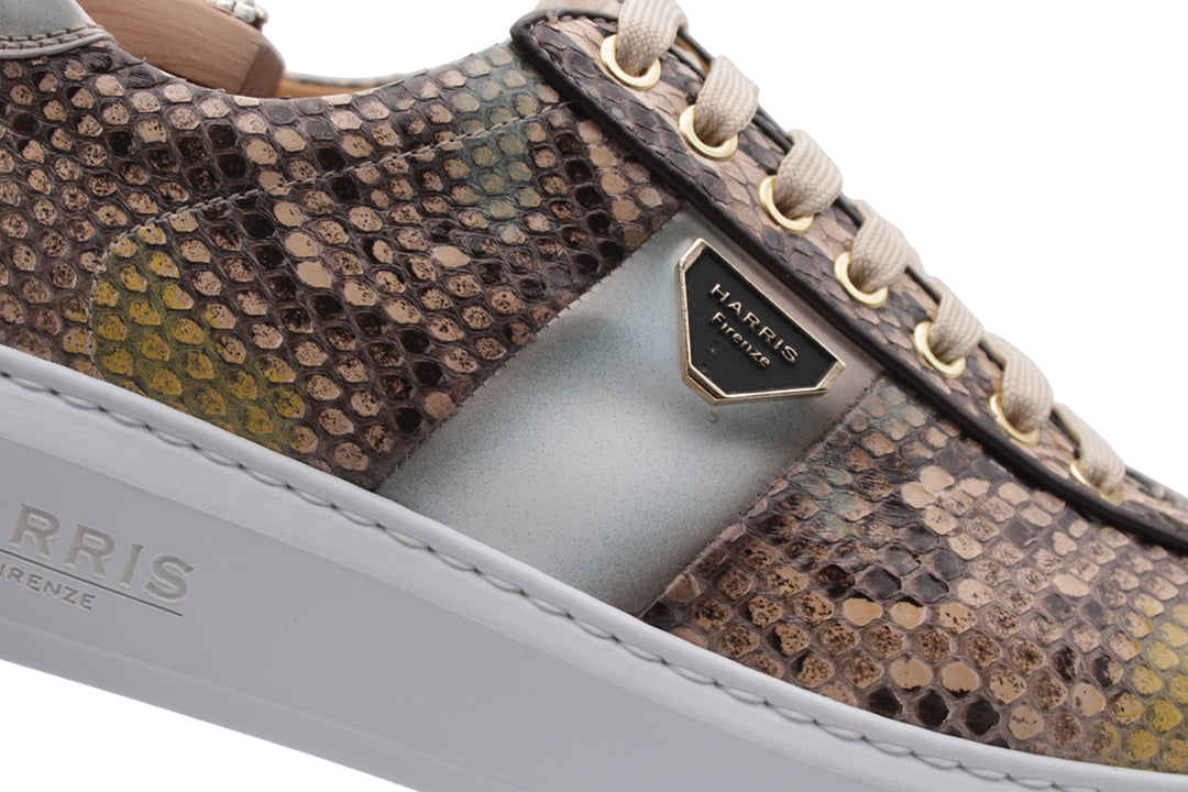 Multicolor python sneakers