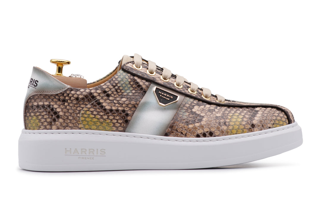 Multicolor python sneakers