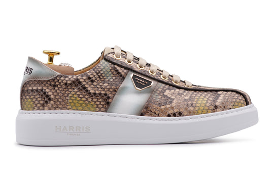 Multicolor python sneakers