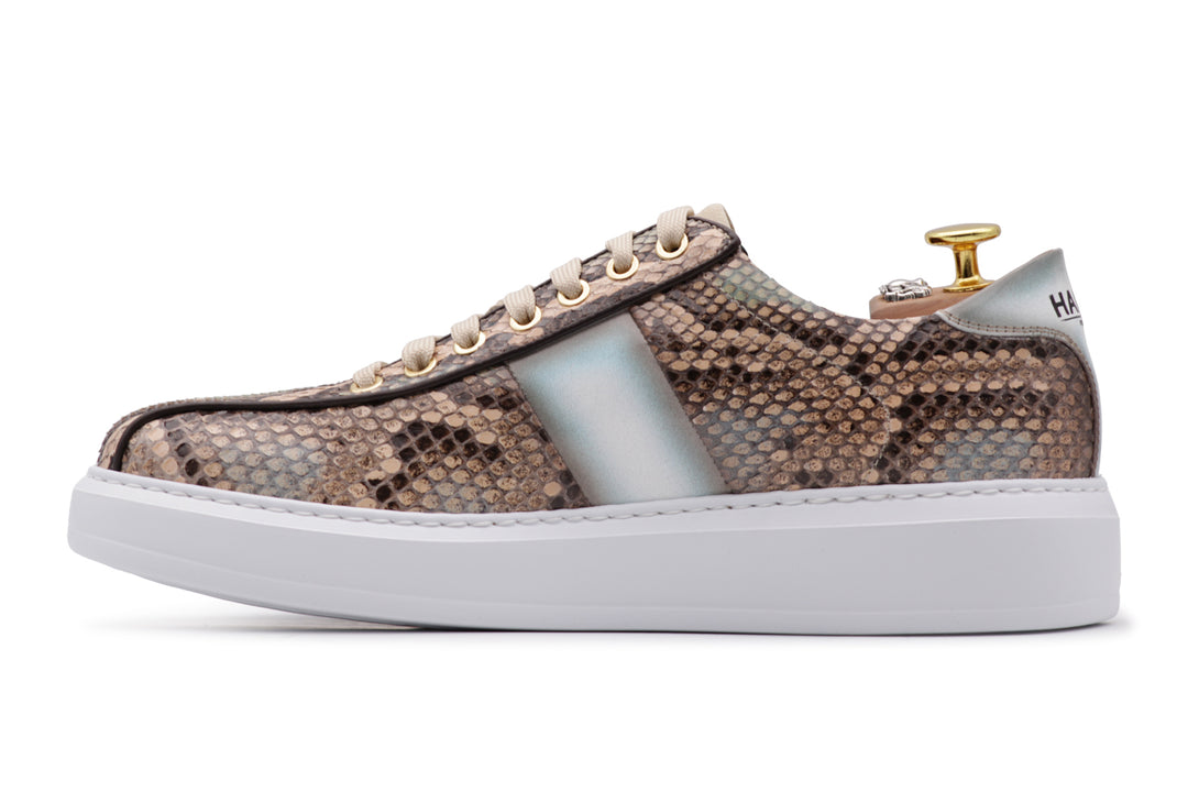 Multicolor python sneakers