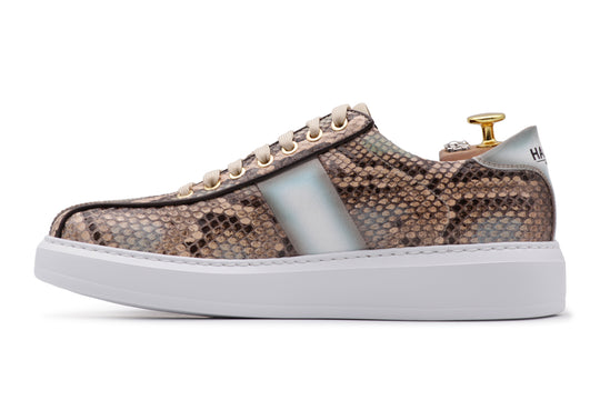 Multicolor python sneakers