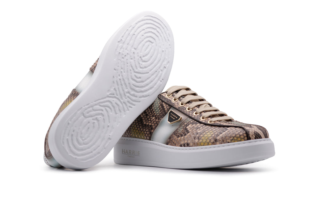 Multicolor python sneakers