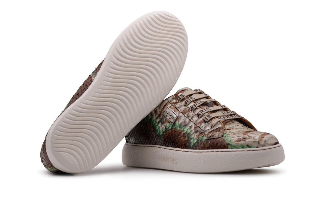 Mehrfarbige Python-Sneaker