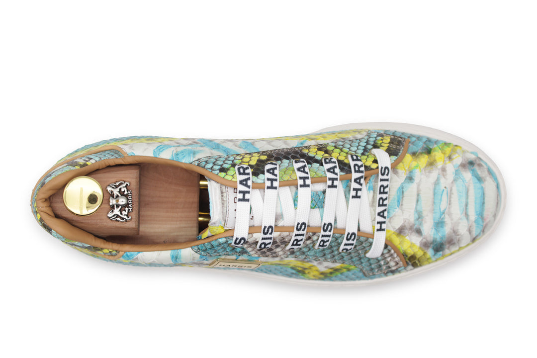 Mehrfarbige Python-Sneaker
