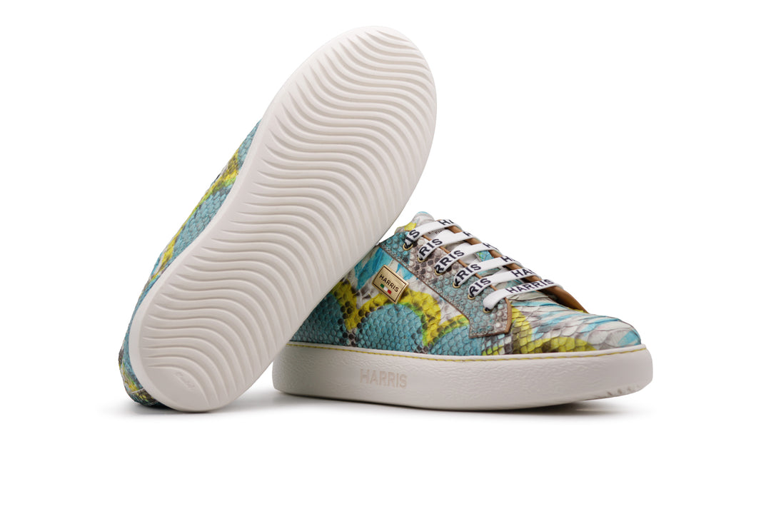 Mehrfarbige Python-Sneaker