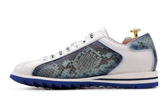 Python leather sneakers