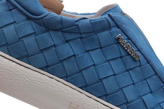 Sneakers slipon in pelle intrecciata