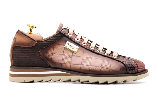 2817 Tweed and Python sneakers – Brown