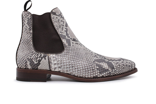 Ankle boot in woven leather