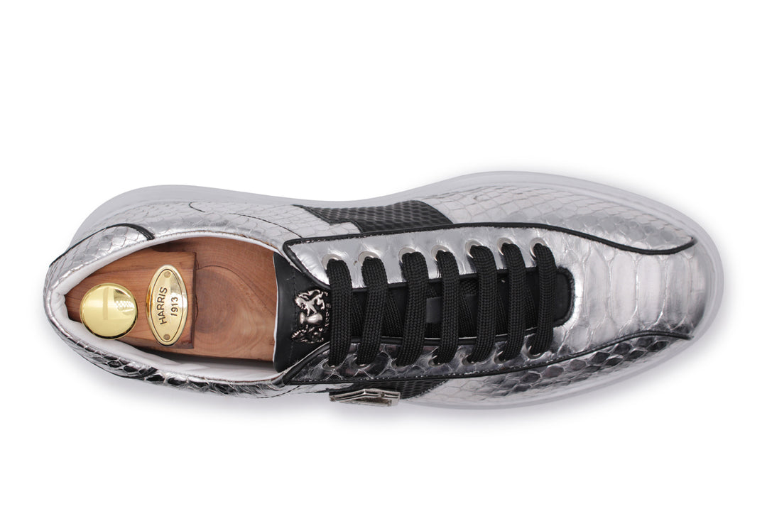 Sneakers in pelle pregiata Metal