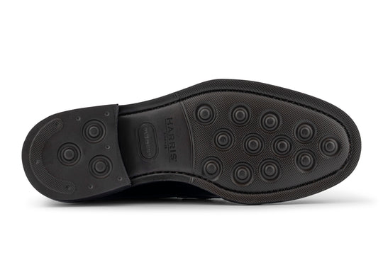 Brushed leather moccasin