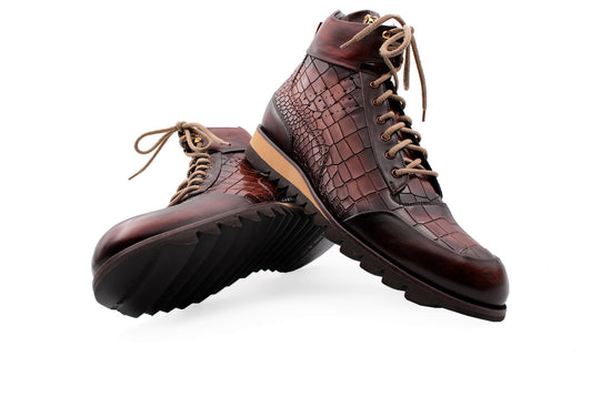 Leather ankle boot